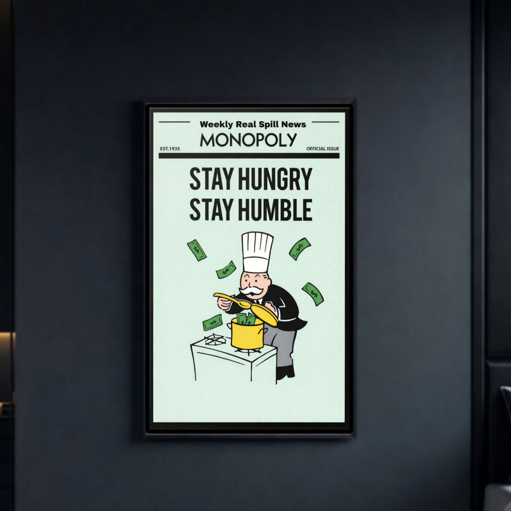 Stay Hungry Stay Humble Motivational Poster – 13x19 Laminated Success Mindset Wall Art