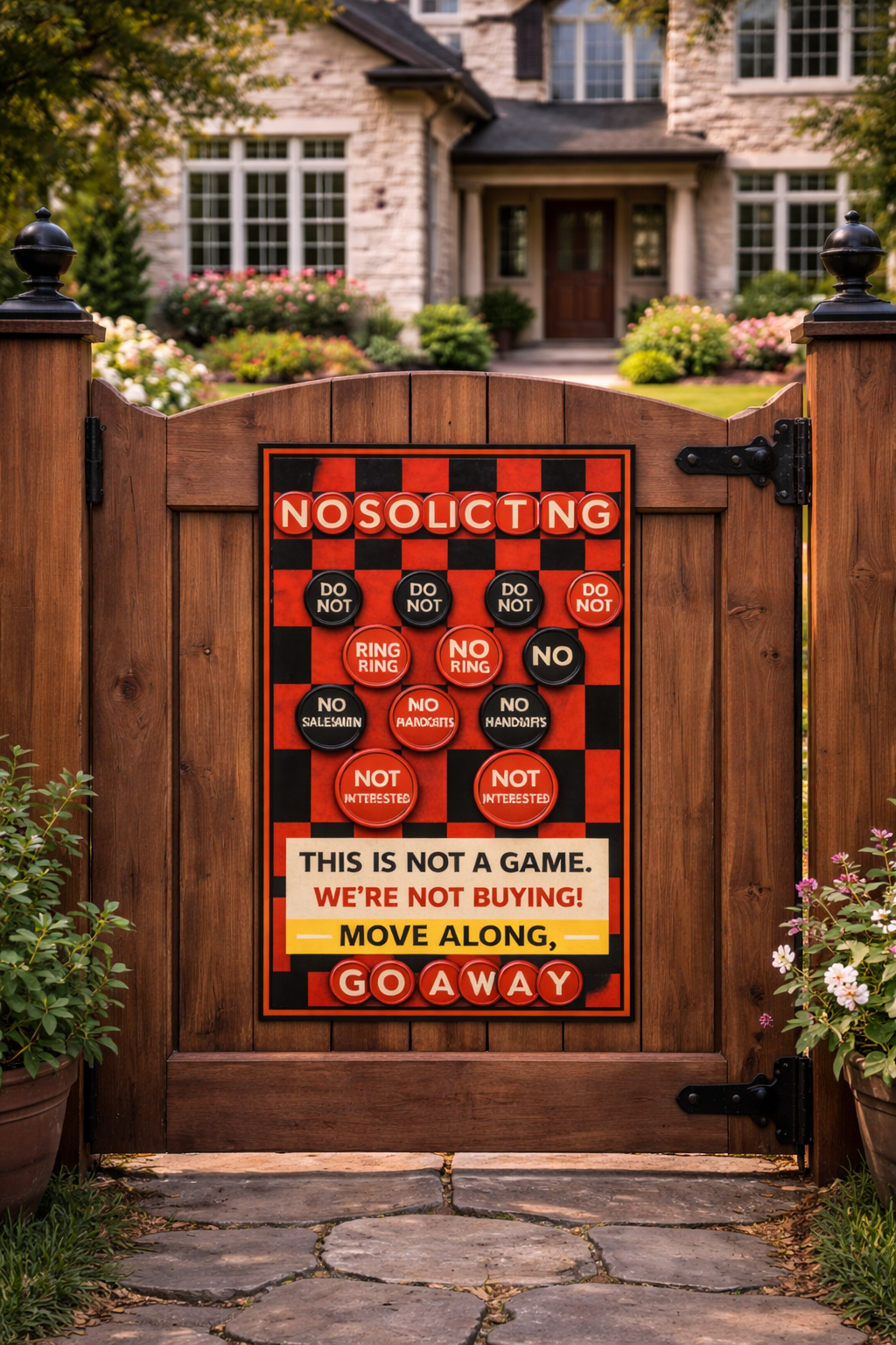 No Trespassing Chess Sign Keep Out Or Pay The Price 13x19 Laminated Warning Sign Unique Strategy Design Home Security Decor