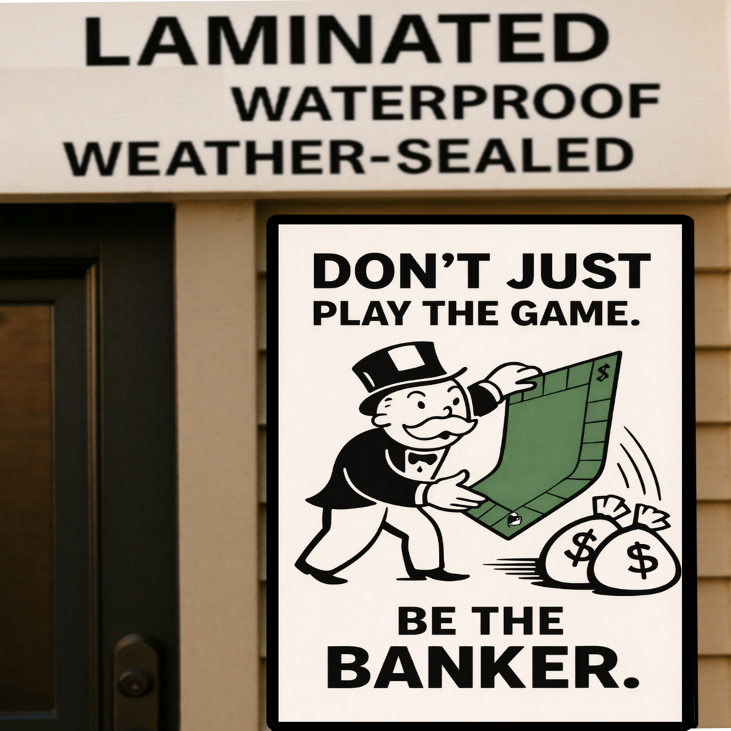 Don’t Just Play the Game Be the Banker Poster – Entrepreneur Motivation Wall Art