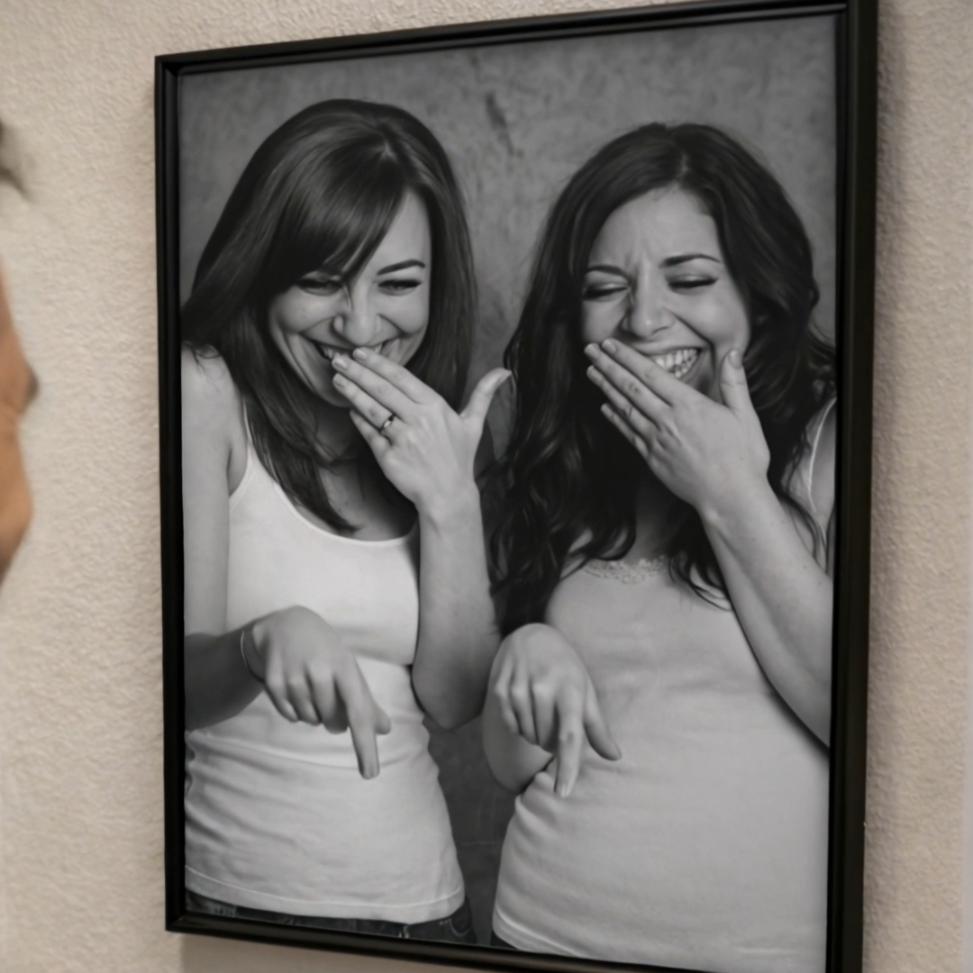 Funny Wall Art Women Laughing Pointing Poster Humor Wall Decor 13x19 Laminated Funny Home Decor Conversation Piece