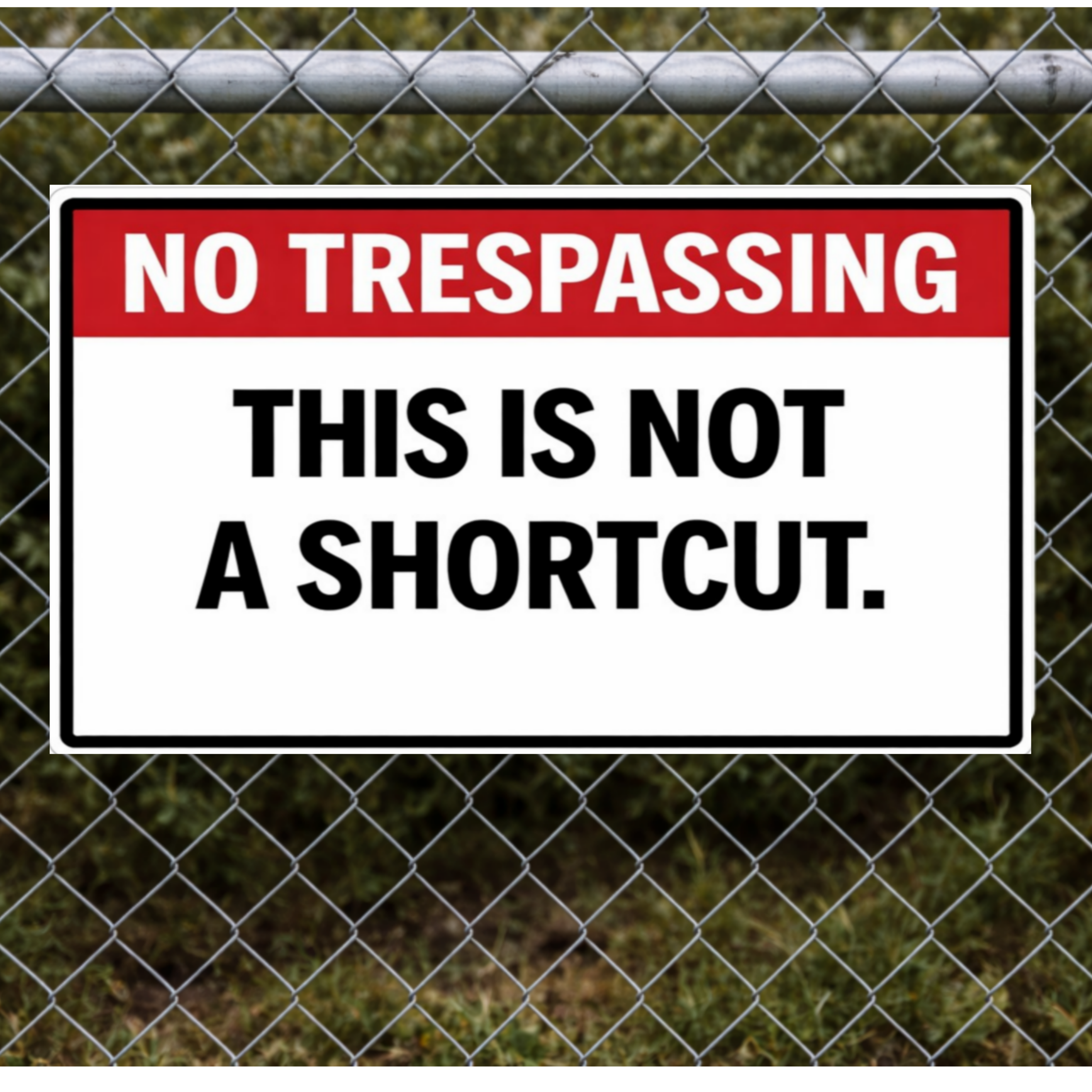 No Trespassing This Is Not A Shortcut Sign 13x19 Laminated Outdoor Warning Sign Private Property Yard Sign Funny Security Sign