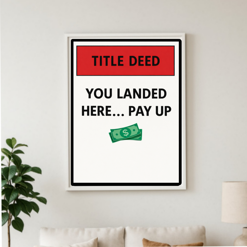 Custom Title Deed Sign Personalized Warning Sign Property Sign 13x19 Laminated Custom Text Sign Home Security Decor