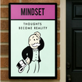 Mindset Wall Art Thoughts Become Reality Motivational Poster 13x19 Laminated Success Mindset Decor Inspirational Office Wall Art
