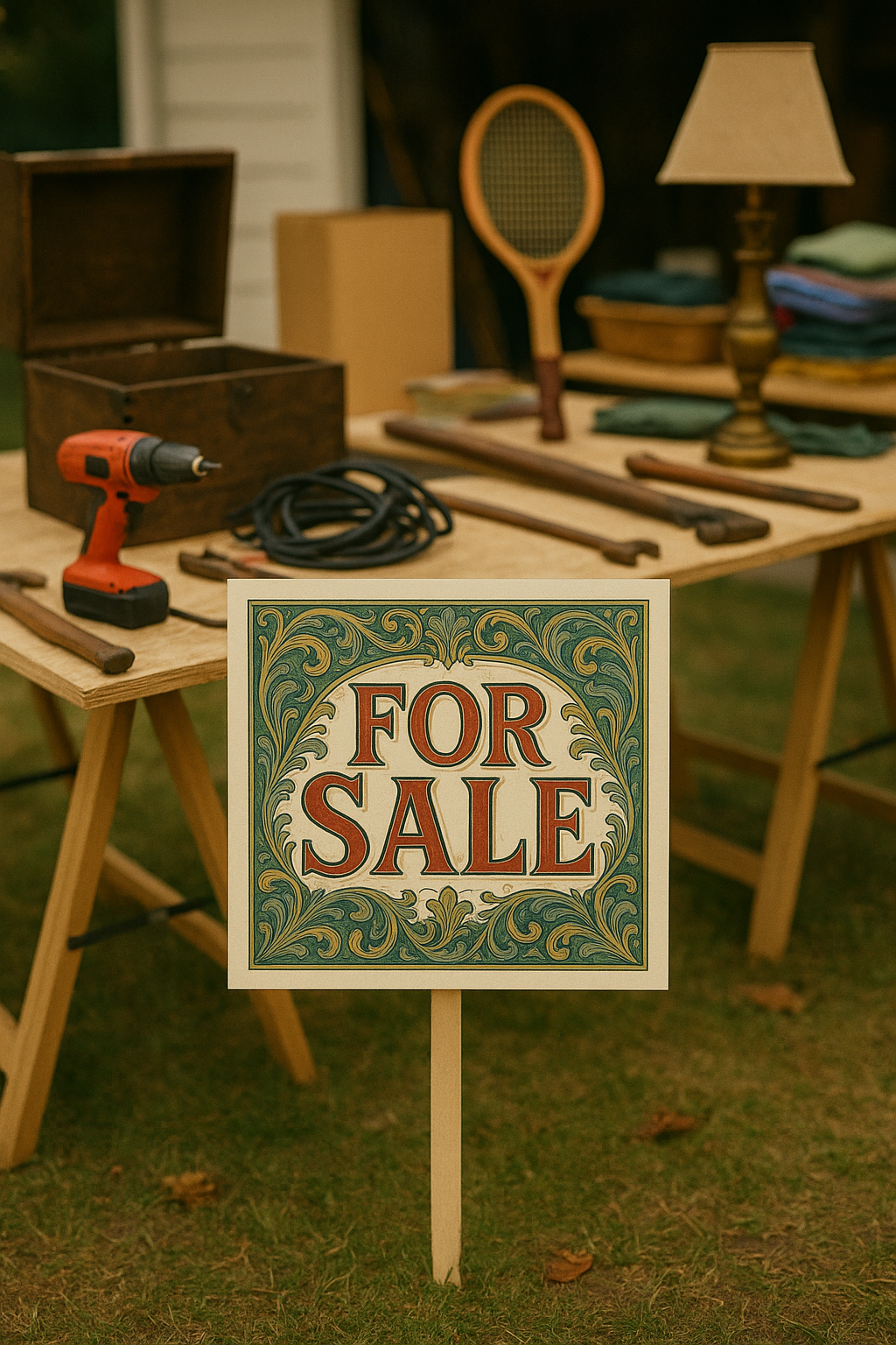 Vintage For Sale Sign – 13x13 Decorative Property Sale Sign | Rustic Real Estate or Yard Display