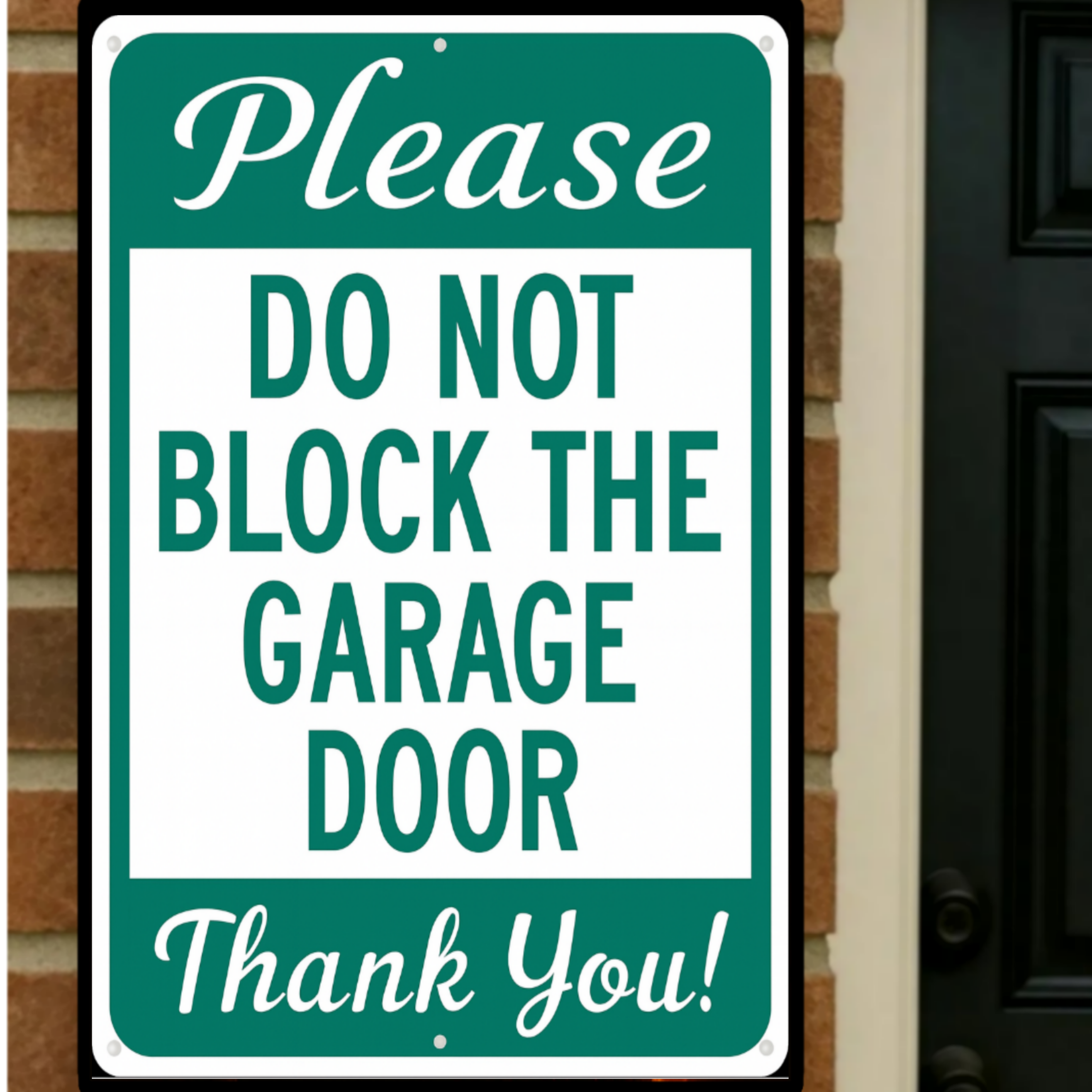 Please Do Not Block the Garage Door Sign – Parking Warning Sign | Home Driveway Notice