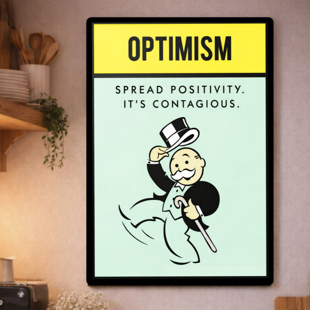 Optimism Spread Positivity Wall Art – Positive Mindset Laminated or Framed| Inspirational Office Decor