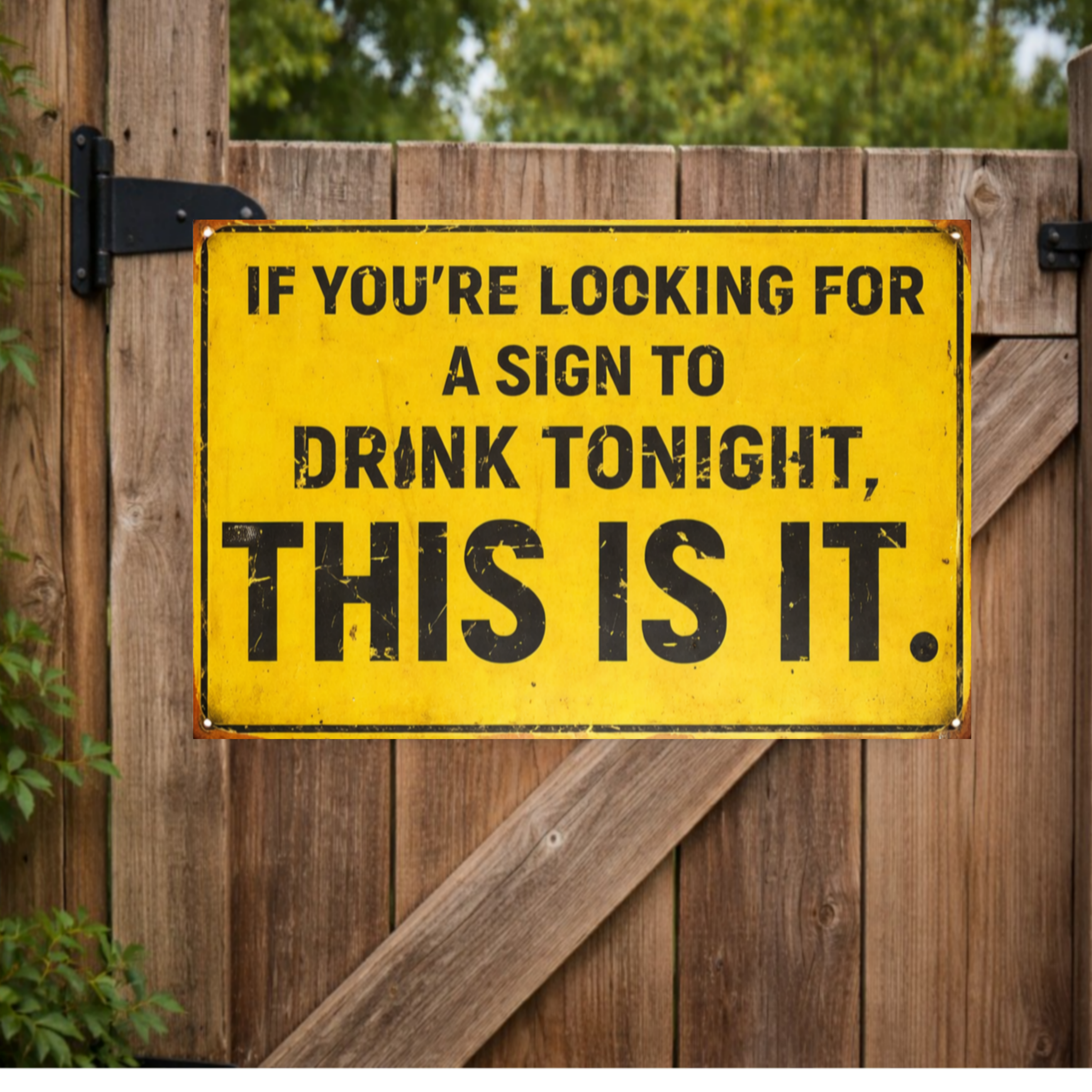Funny Party Sign – “If You’re Looking for a Sign to Drink Tonight, This Is It” | Bar Decor Wall Art (13x19)