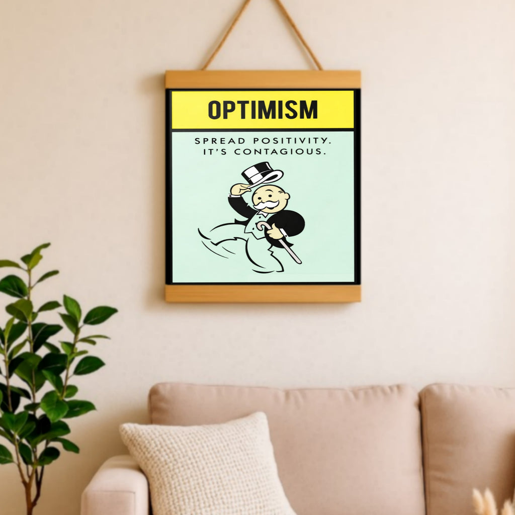 Optimism Spread Positivity Wall Art – Positive Mindset Laminated or Framed| Inspirational Office Decor