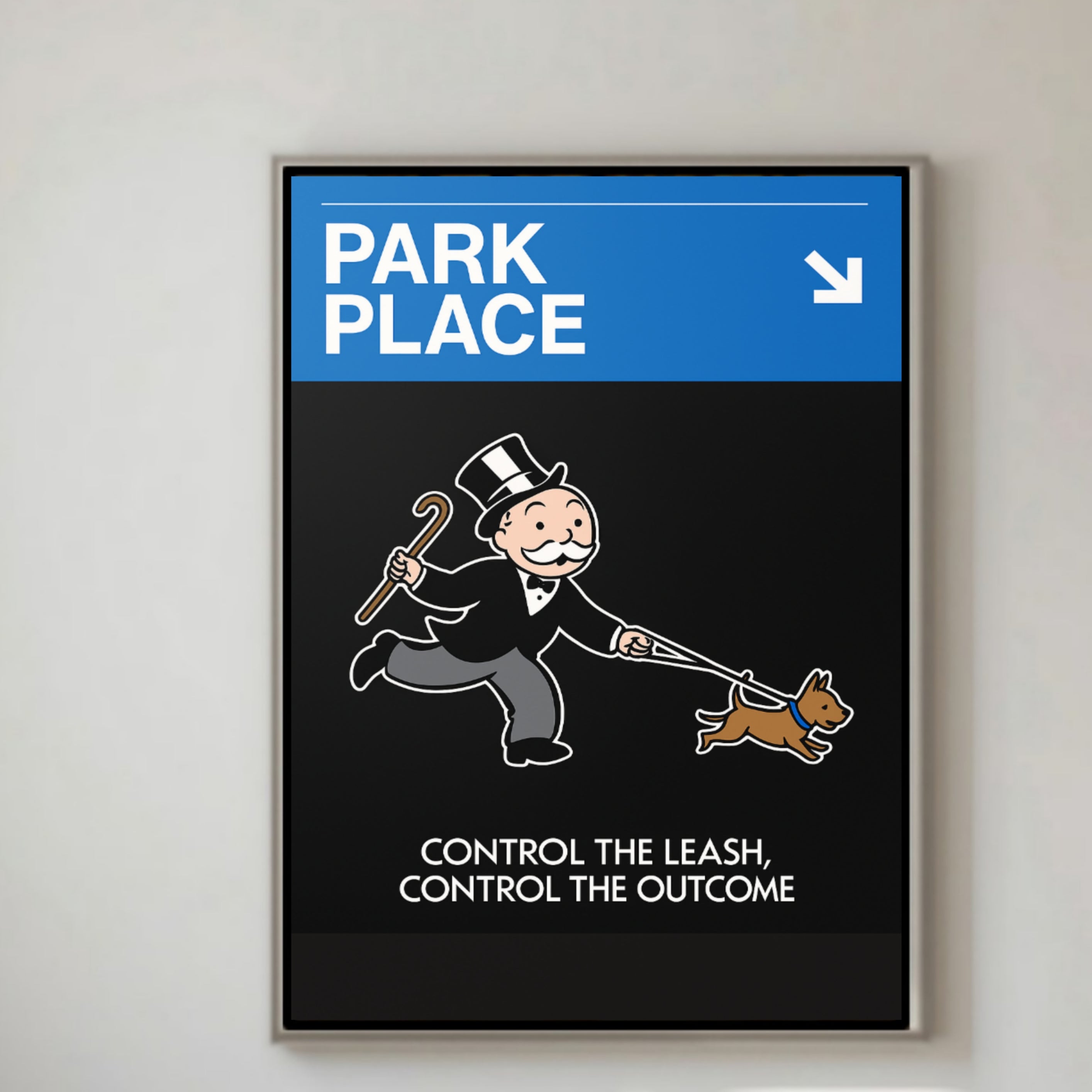 Monopoly Inspired Wall Art Set 13x19 Laminated Street Style Decor Park Place New York Avenue Modern Wall Art Set