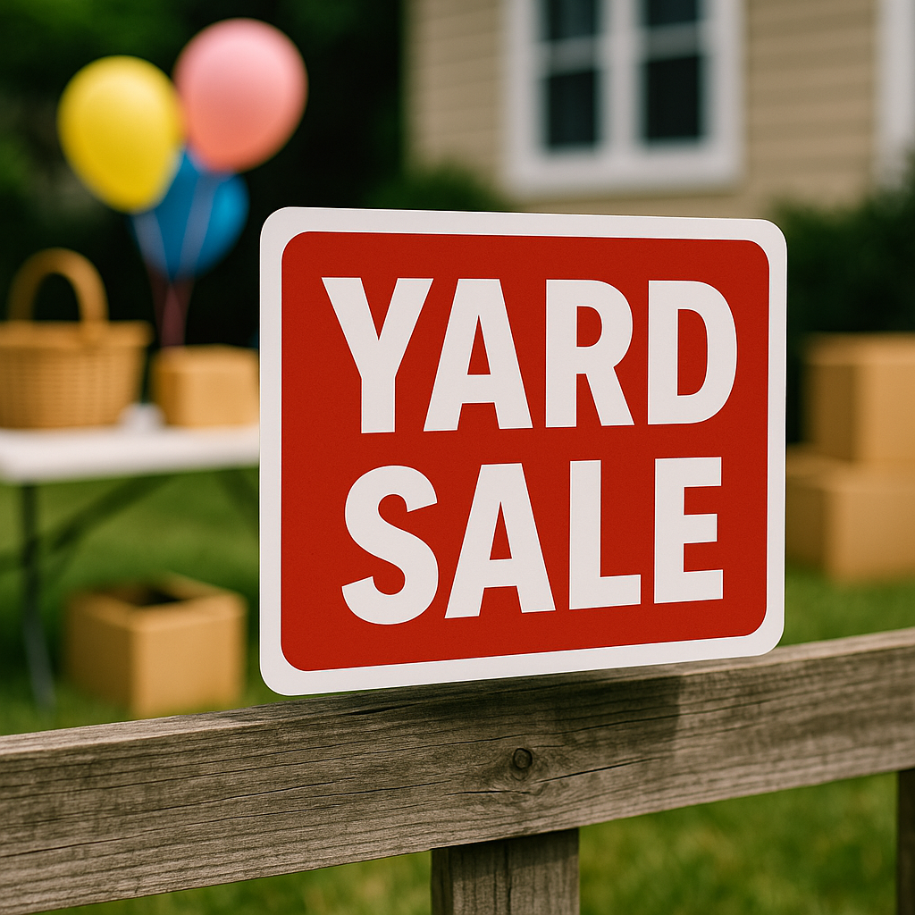 Yard Sale Sign – 19x13 Outdoor Garage Sale Sign | Bold Lawn & Driveway Sale Display