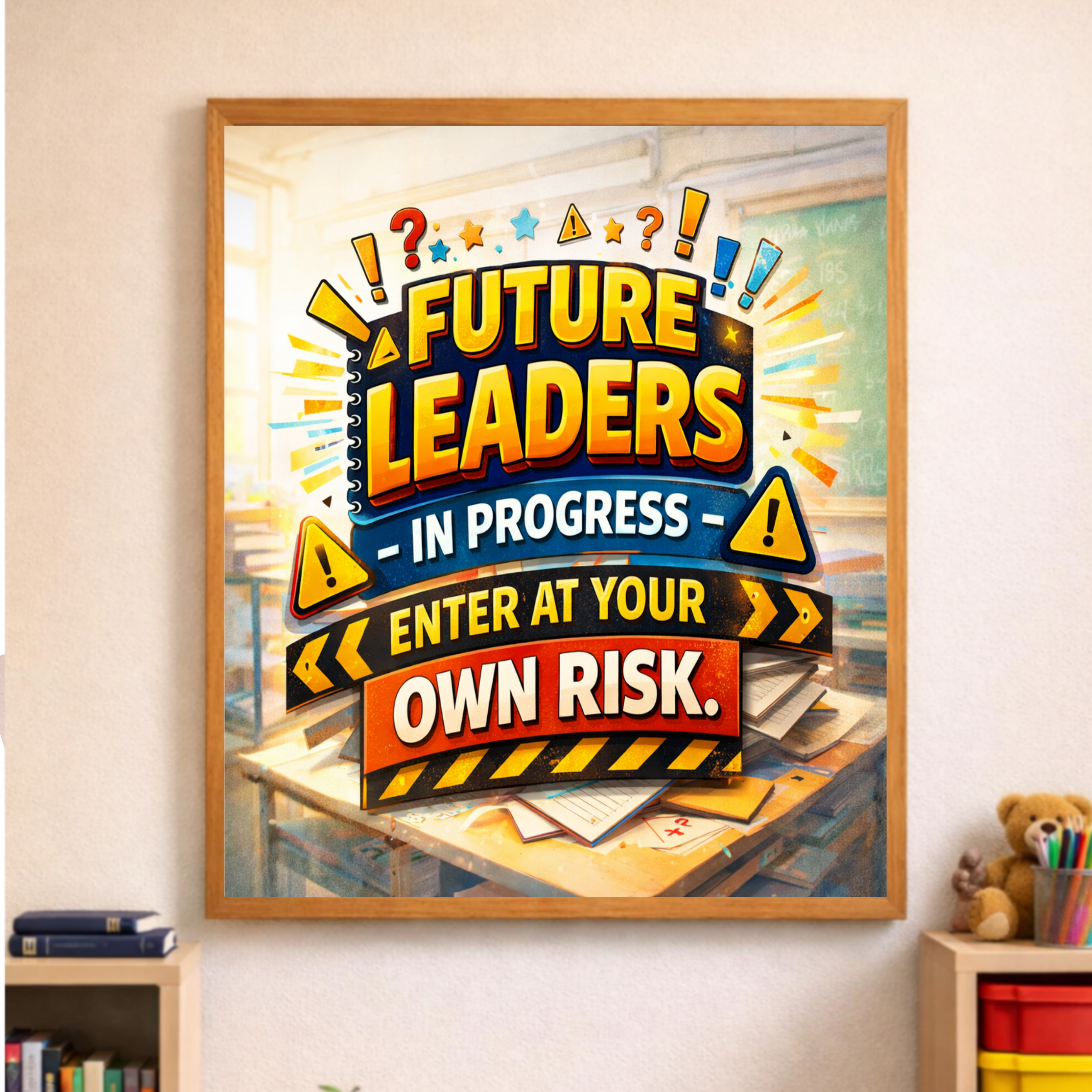 Future Leaders Classroom Sign Teacher Decor School Poster 13x19 Laminated Classroom Wall Art Motivational Student Sign