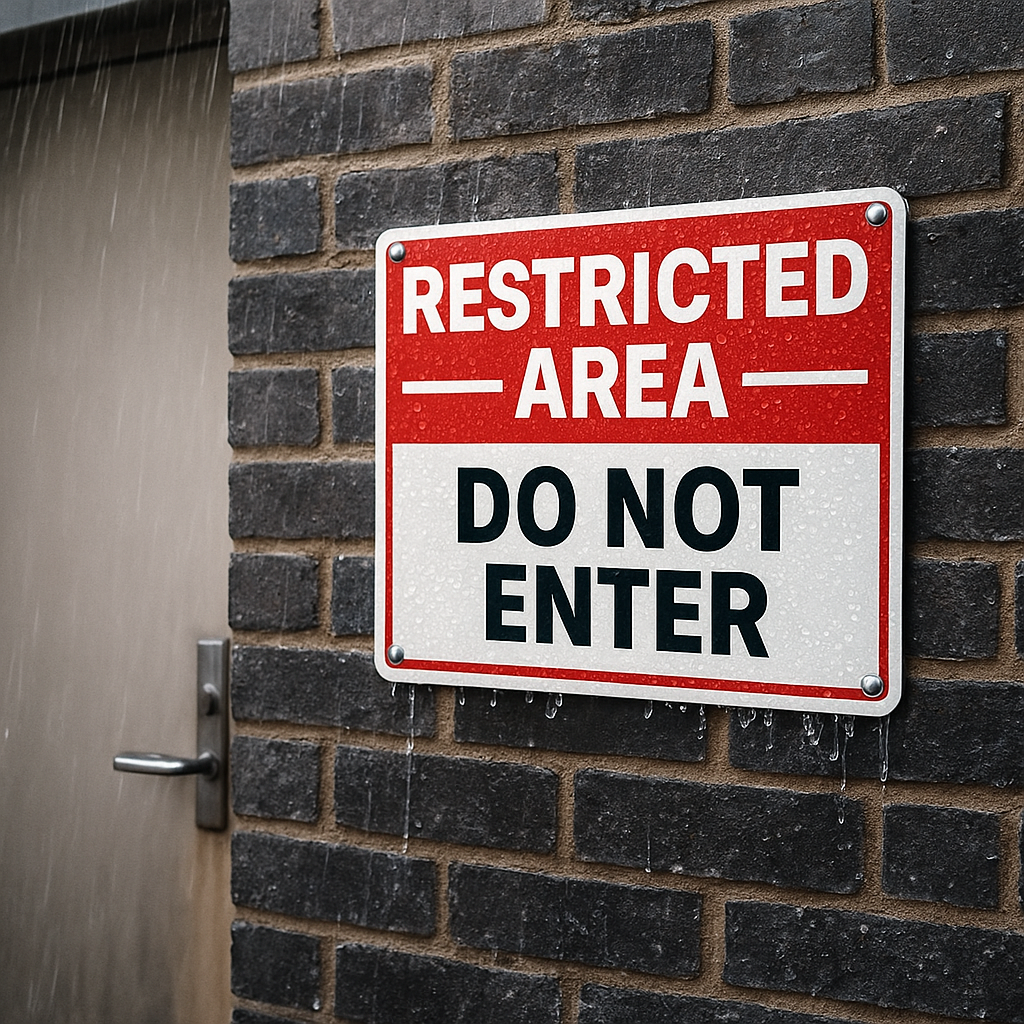 Restricted Area Do Not Enter Sign – 13x13 Security Warning Sign | Safety & Access Control Notice