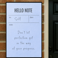 Don’t Let Perfection Stop Progress Wall Art – Motivational Quote Laminated Print| Productivity Office Decor