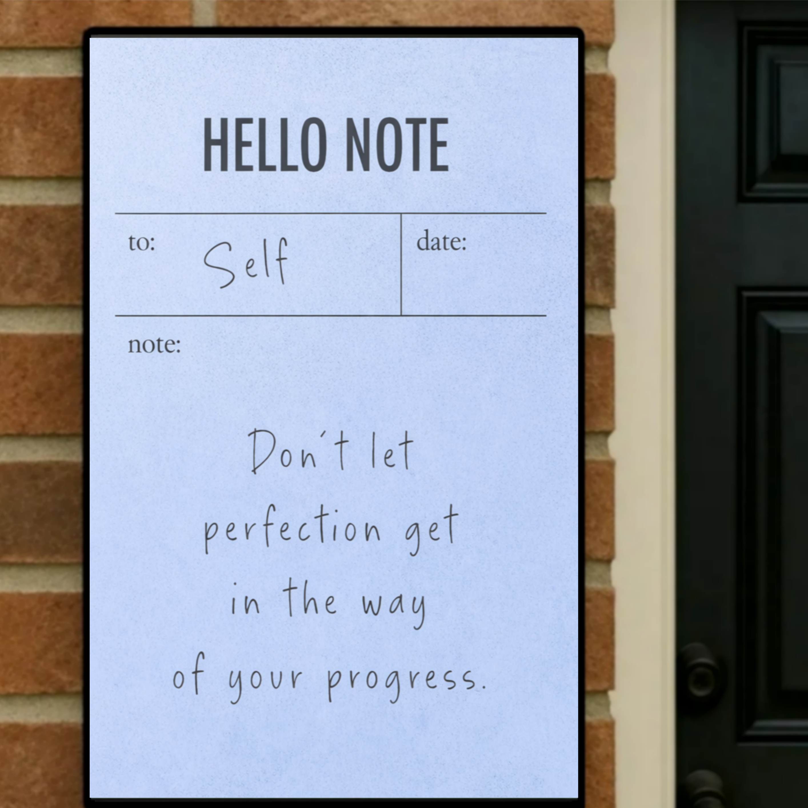 Don’t Let Perfection Stop Progress Wall Art – Motivational Quote Laminated Print| Productivity Office Decor