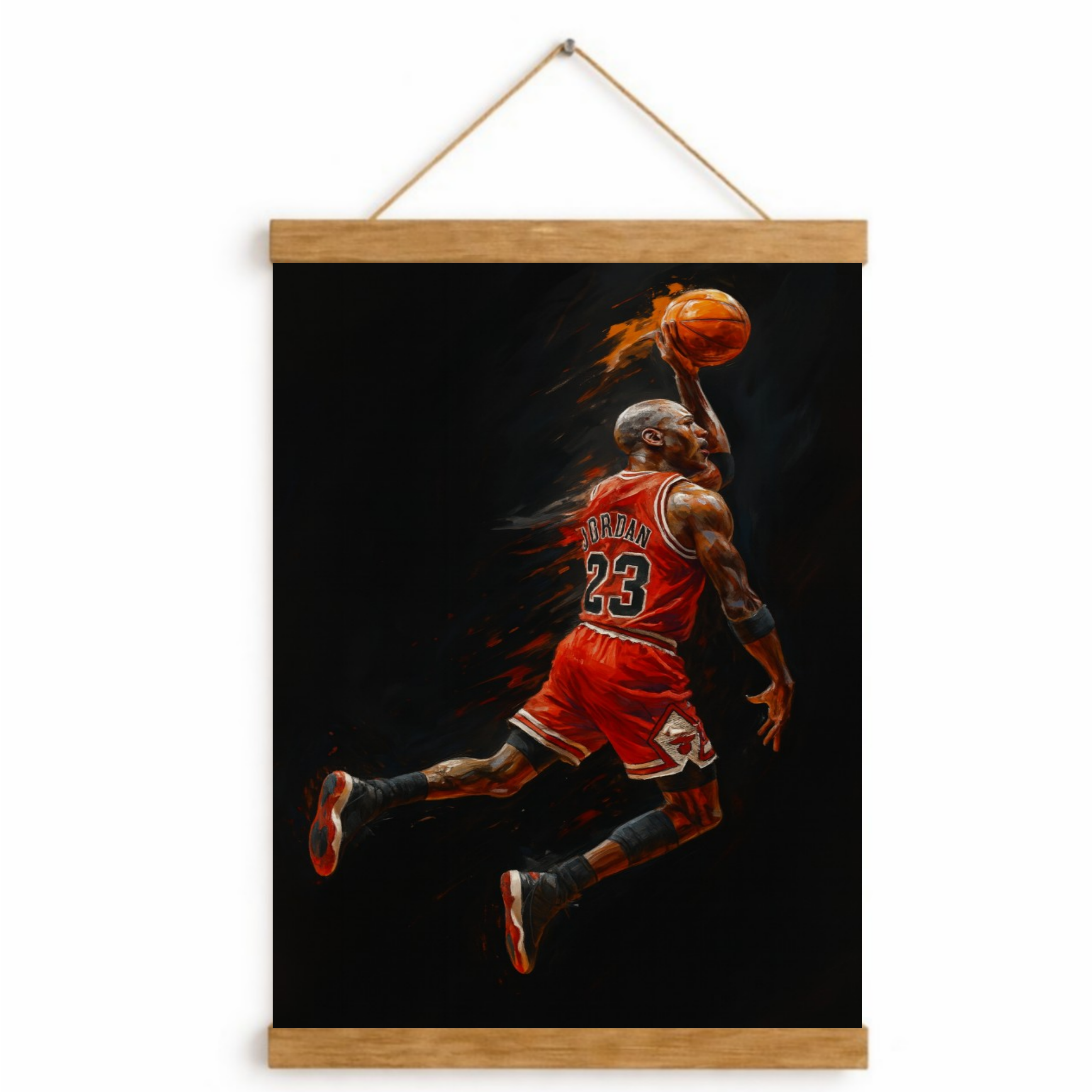 Legendary MJ Basketball Wall Art Inspired by Jordan Dunk Poster Sports Wall Decor Athlete Motivation Print 13x19 Laminated