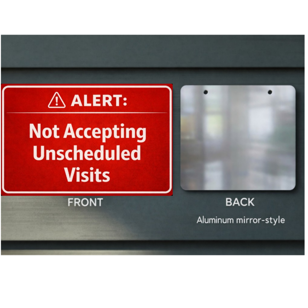 Alert Not Accepting Unscheduled Visits Sign Funny No Soliciting Door Sign Home Privacy Decor