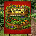 Raised Bed Garden Sign Please Keep Off Garden Decor 13x19 Laminated Outdoor Garden Sign Vegetable Garden Protection