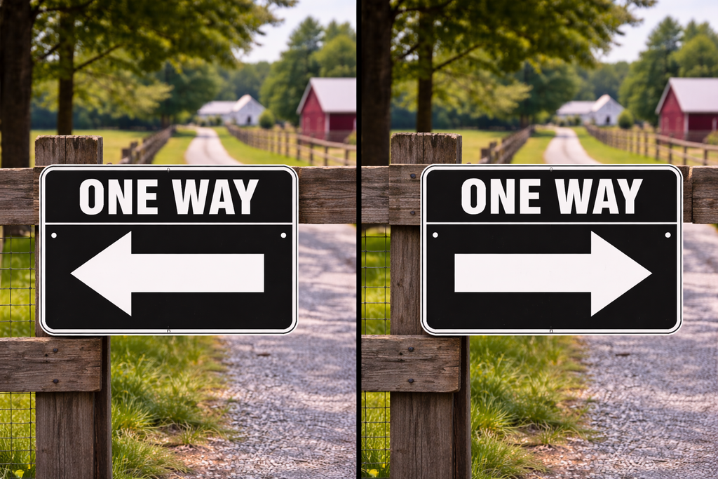 One Way Left Arrow Sign 12x12 – Directional Traffic Sign, Driveway Garage Business Sign, Laminated Aluminum Backing Weather Resistant
