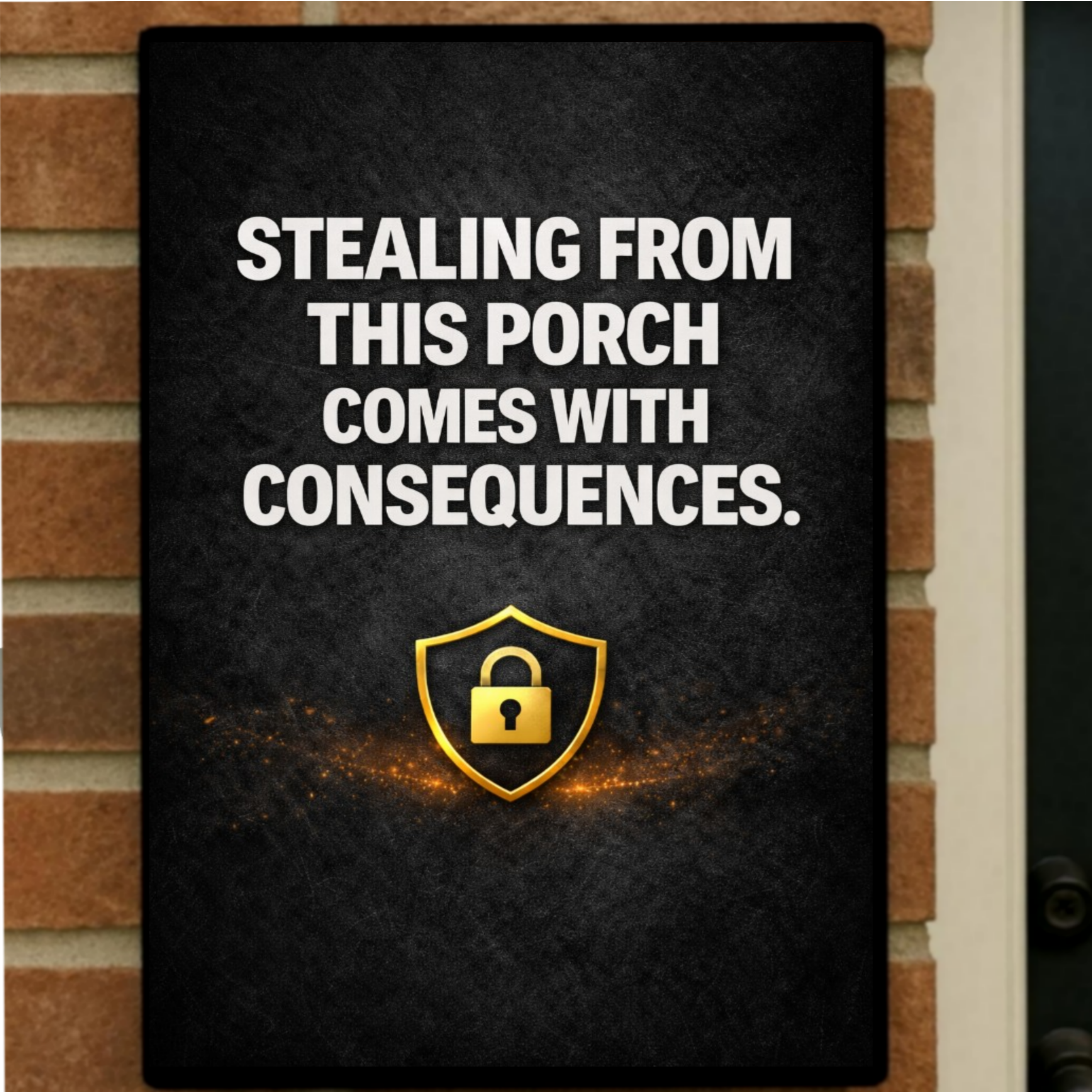 Porch Pirate Warning Sign 13x19 Laminated Outdoor Sign Stealing From This Porch Comes With Consequences Security Sign