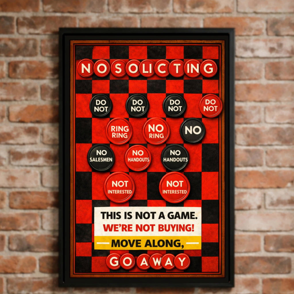 No Trespassing Chess Sign Keep Out Or Pay The Price 13x19 Laminated Warning Sign Unique Strategy Design Home Security Decor