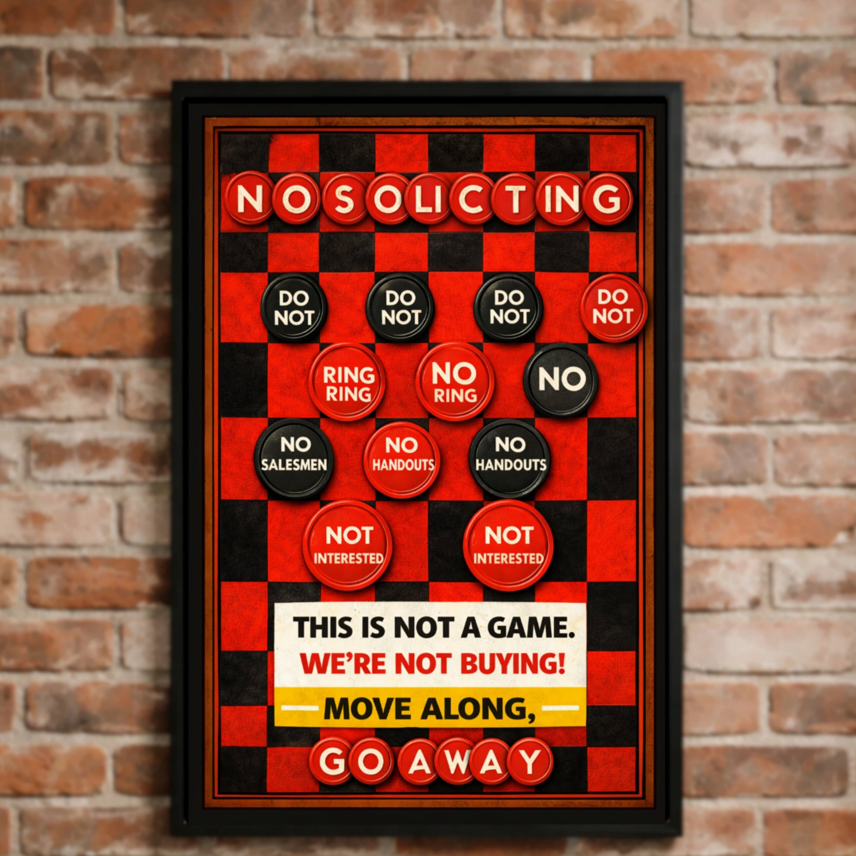 No Trespassing Chess Sign Keep Out Or Pay The Price 13x19 Laminated Warning Sign Unique Strategy Design Home Security Decor
