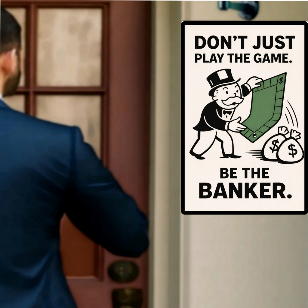 Don’t Just Play the Game Be the Banker Poster – Entrepreneur Motivation Wall Art