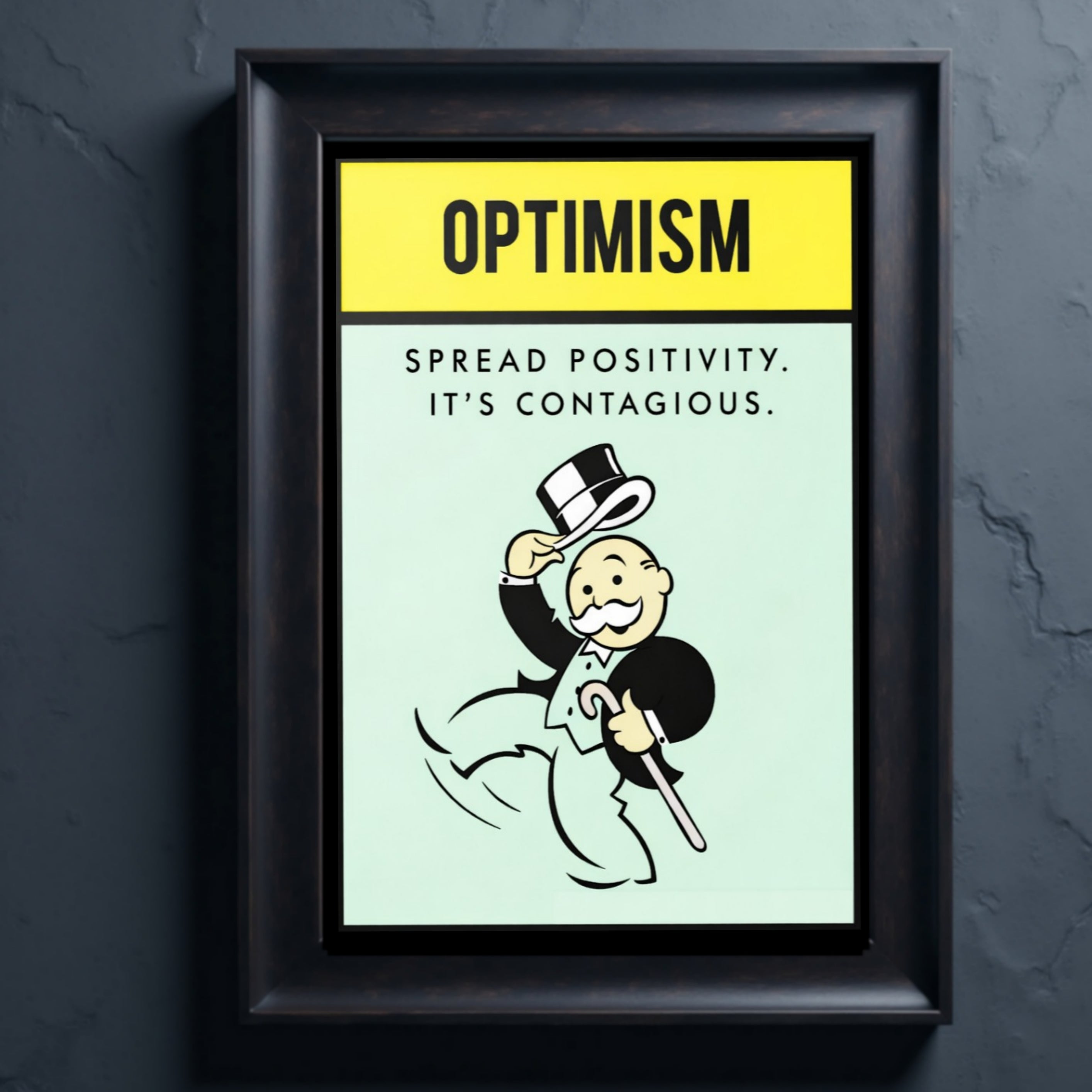 Optimism Spread Positivity Wall Art – Positive Mindset Laminated or Framed| Inspirational Office Decor