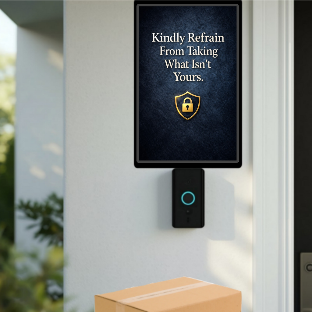 No Trespassing Theft Warning Sign 13x19 Laminated Kindly Refrain From Taking What Isn’t Yours Elegant Security Sign