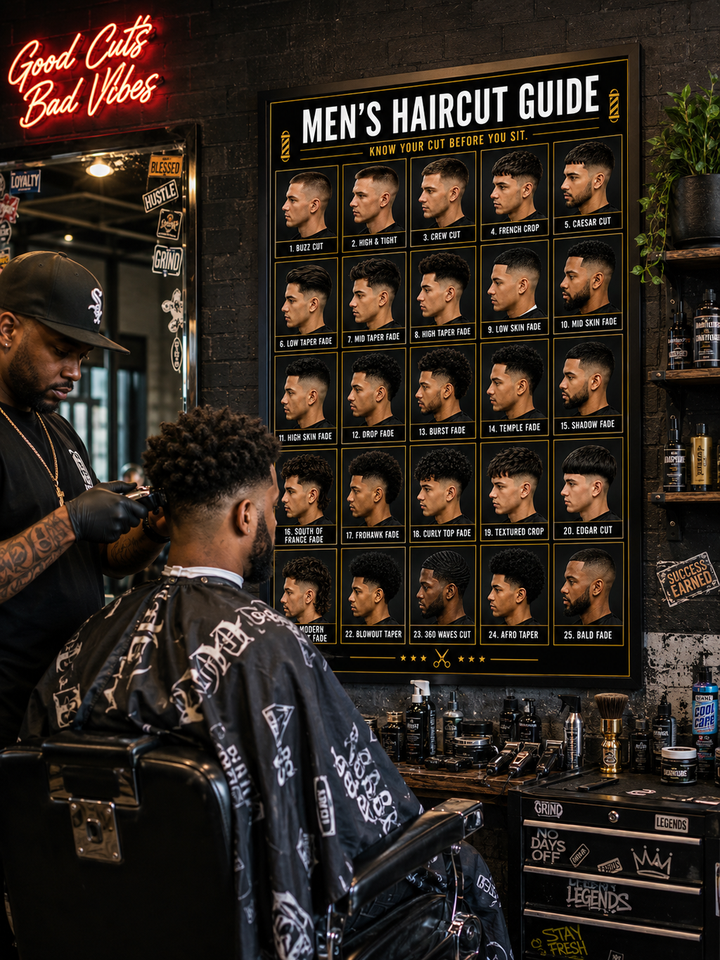 💈 MEN’S HAIRCUT GUIDE – 25 POPULAR STYLES
Give your barbershop a professional upgrade while making haircut consultations easier.