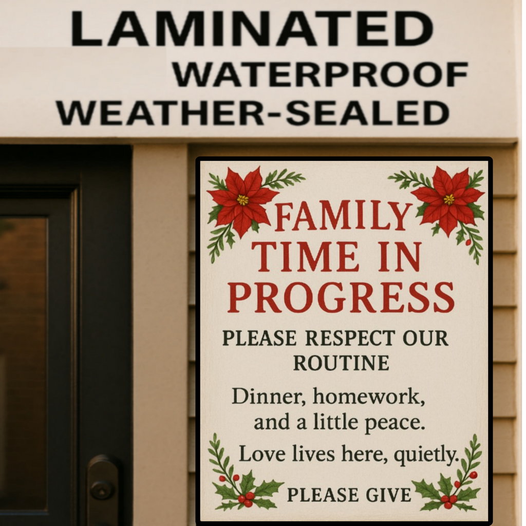 Quiet Home Zone Privacy Sign – Please Respect Our Privacy Door Sign | Home Warning Decor 13x19in Laminated Print