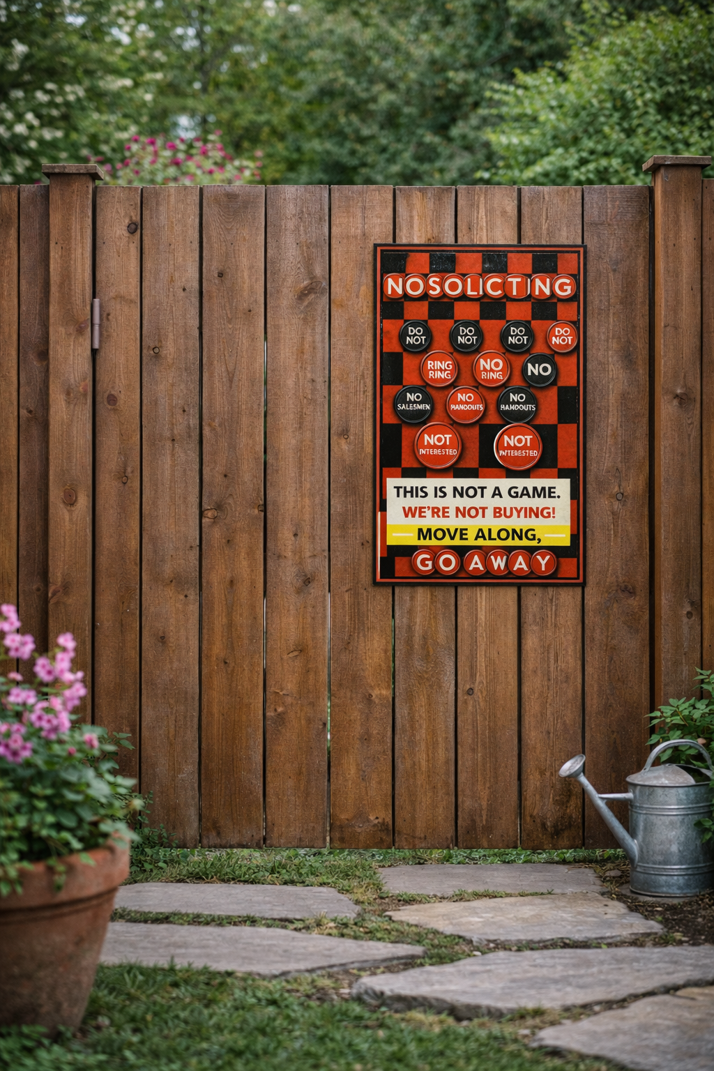 No Trespassing Chess Sign Keep Out Or Pay The Price 13x19 Laminated Warning Sign Unique Strategy Design Home Security Decor