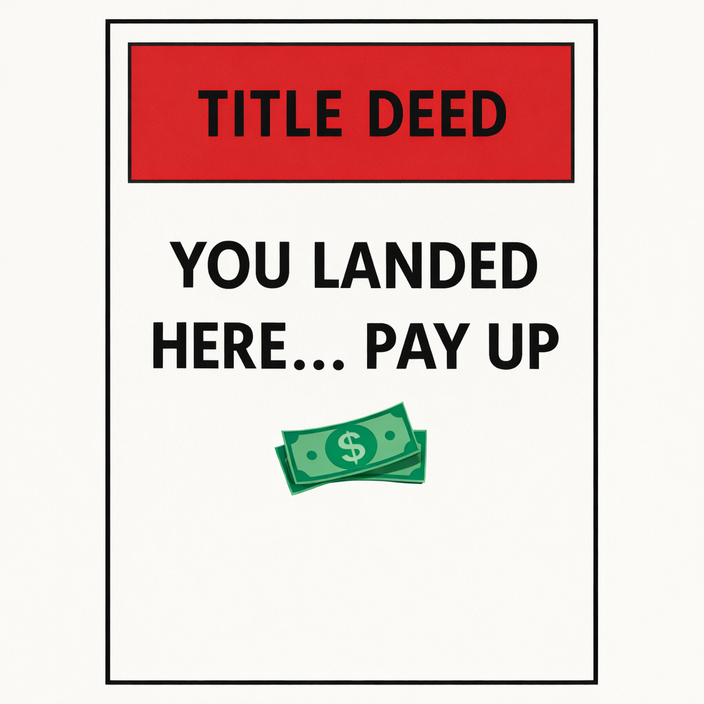 Custom Title Deed Sign Personalized Warning Sign Property Sign 13x19 Laminated Custom Text Sign Home Security Decor