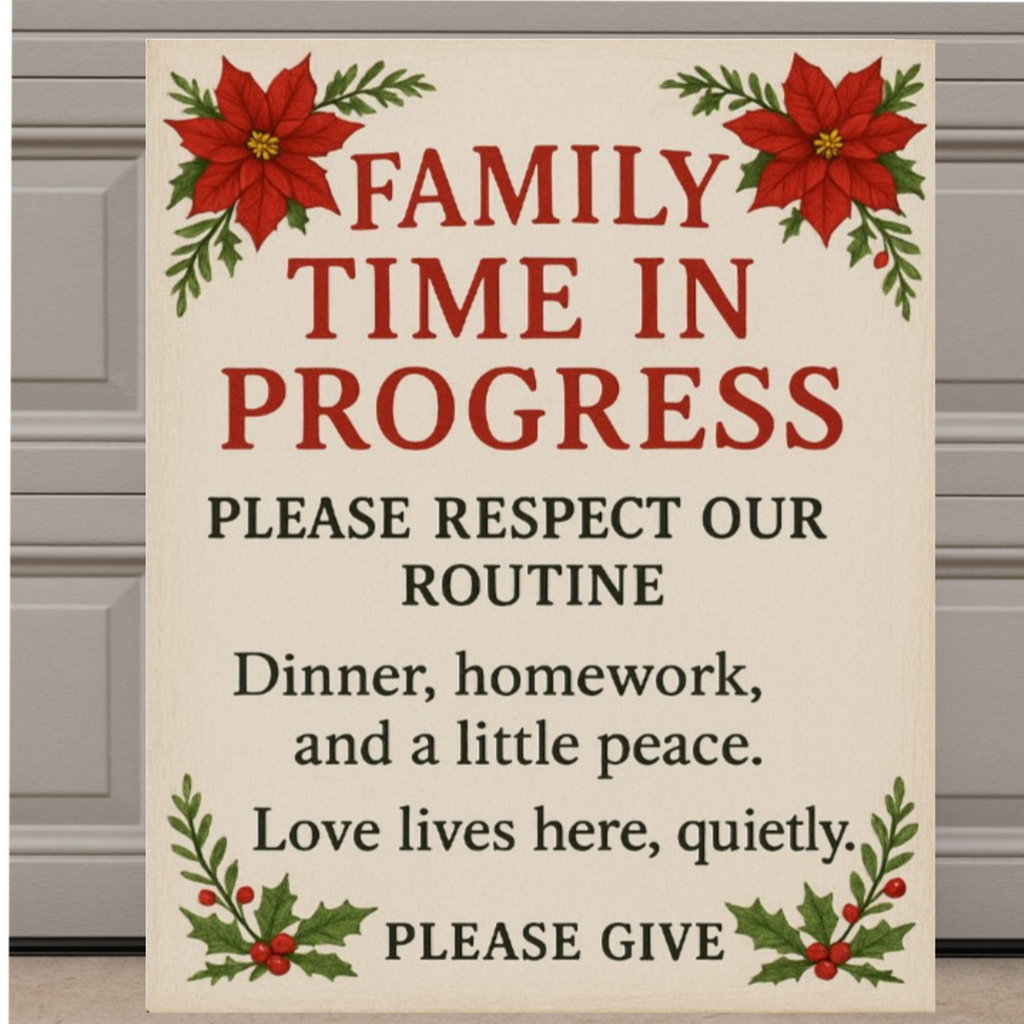 Quiet Home Zone Privacy Sign – Please Respect Our Privacy Door Sign | Home Warning Decor 13x19in Laminated Print