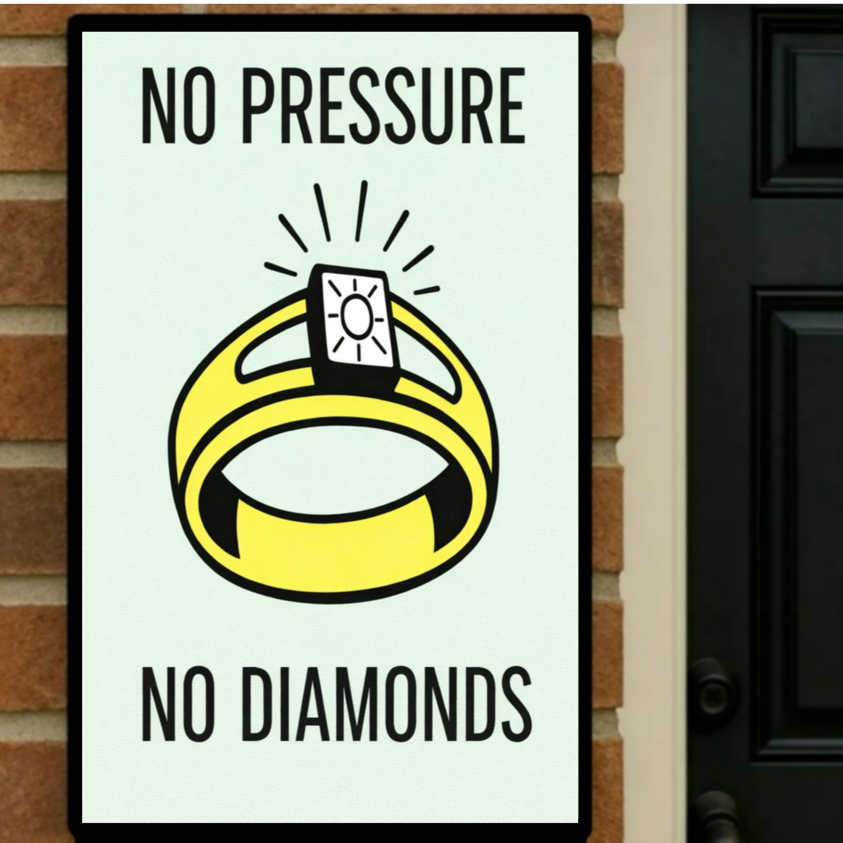 No Pressure No Diamonds Motivational Poster – Hard Work Success Wall Art 13x19in Laminated or Framed