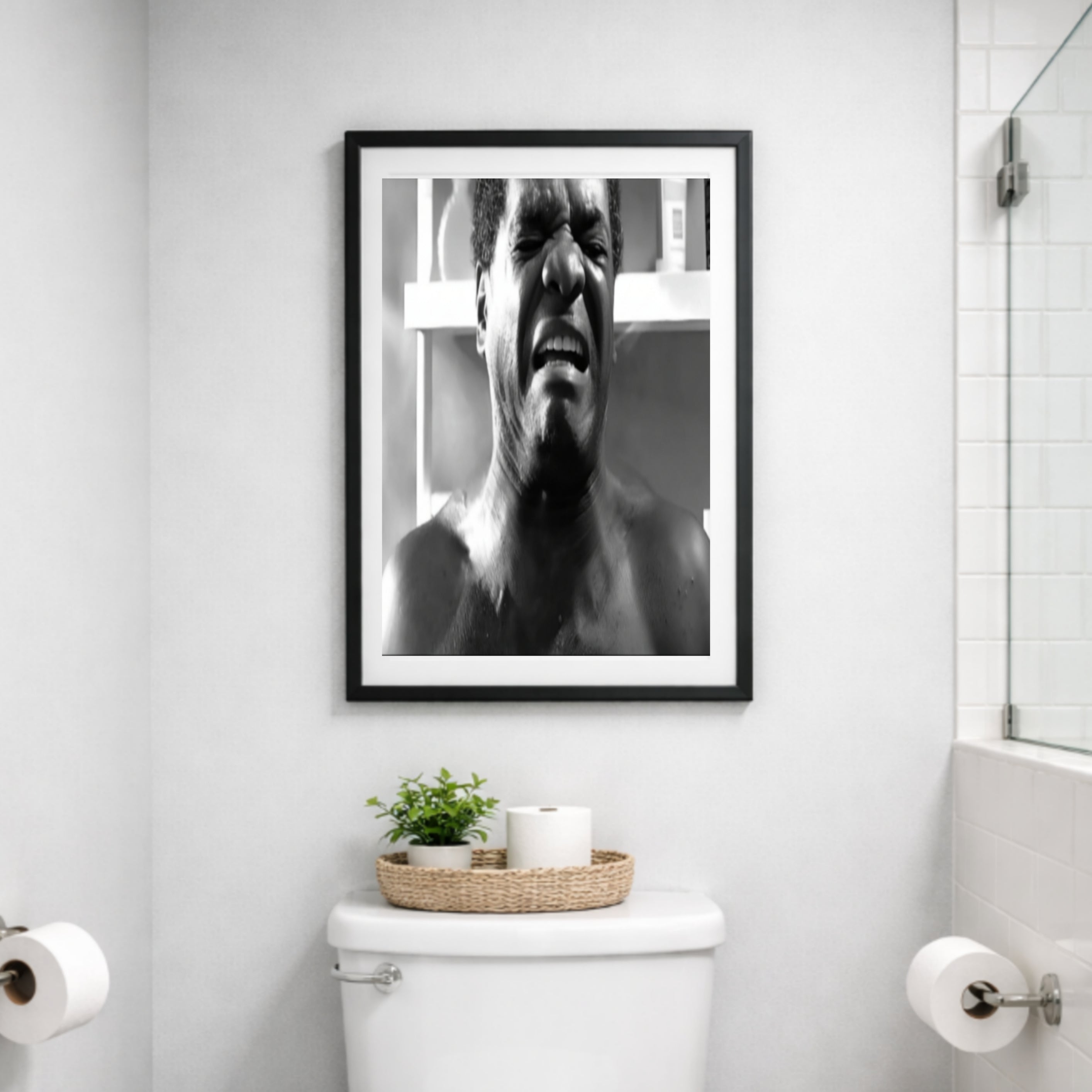 Friday Movie Inspired Wall Art – Pops & Craig Classic Scene Print | Funny Urban Nostalgia Decor | Black & White Framed Poster