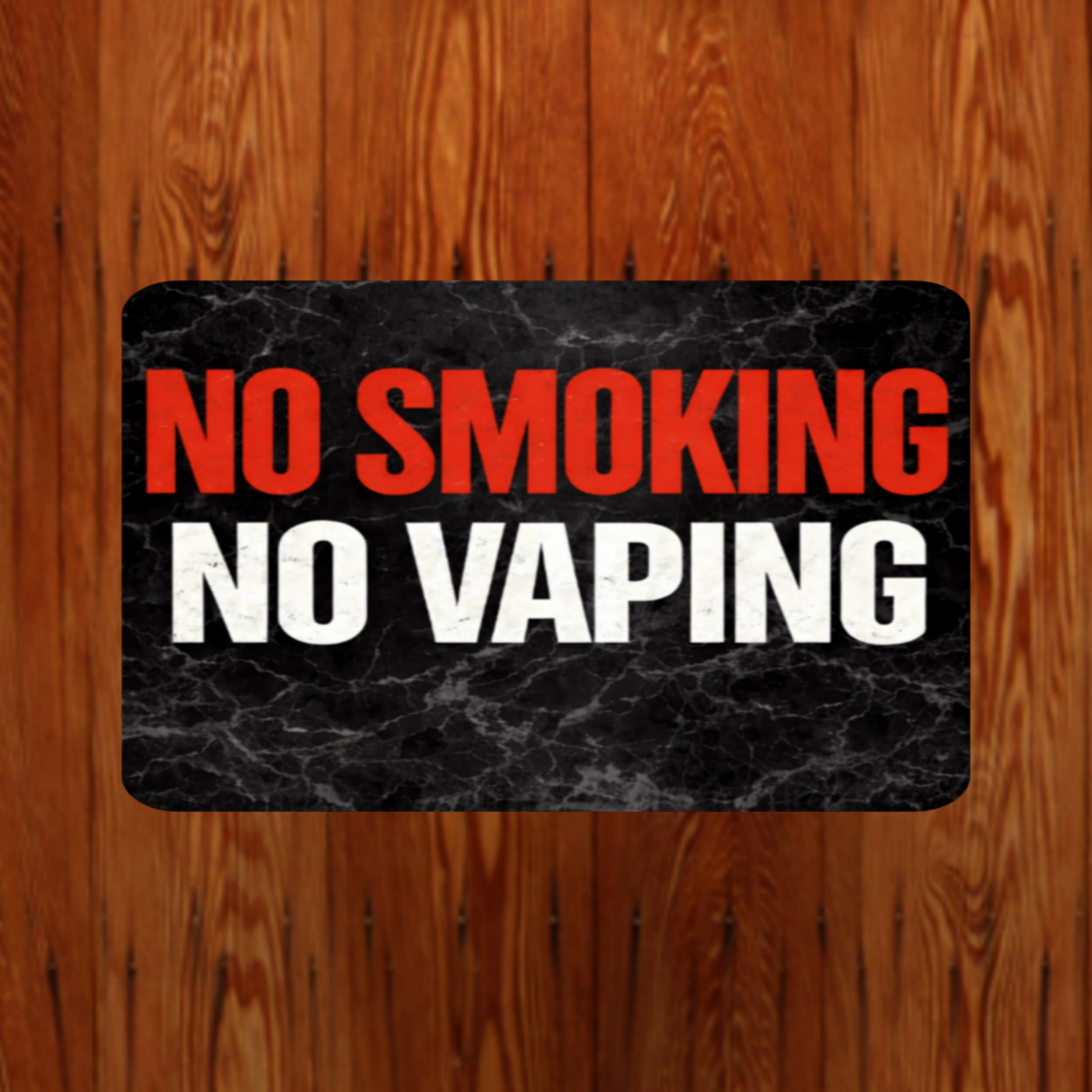 No Smoking No Vaping Sign – Modern Home No Smoking Sign, No Vape Allowed Wall Decor, Laminated Door Sign 6x9in 19x13in