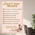 Beauty Shop Rules Sign Salon Policy Poster 13x19 Laminated Hair Salon Decor Professional Stylist Wall Art