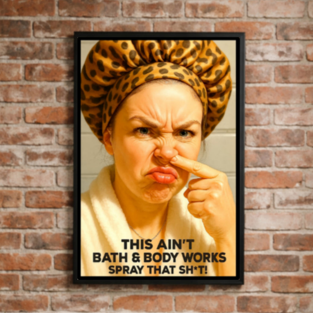 Funny Bathroom Sign Spray That Sh*t Bathroom Humor Wall Art 13x19 Laminated Restroom Decor Bold Funny Toilet Sign Home Decor