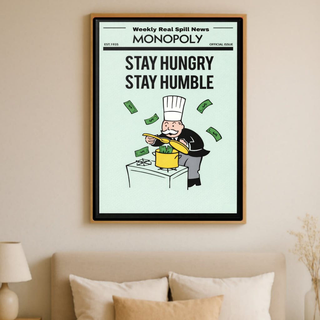 Stay Hungry Stay Humble Motivational Poster – 13x19 Laminated Success Mindset Wall Art