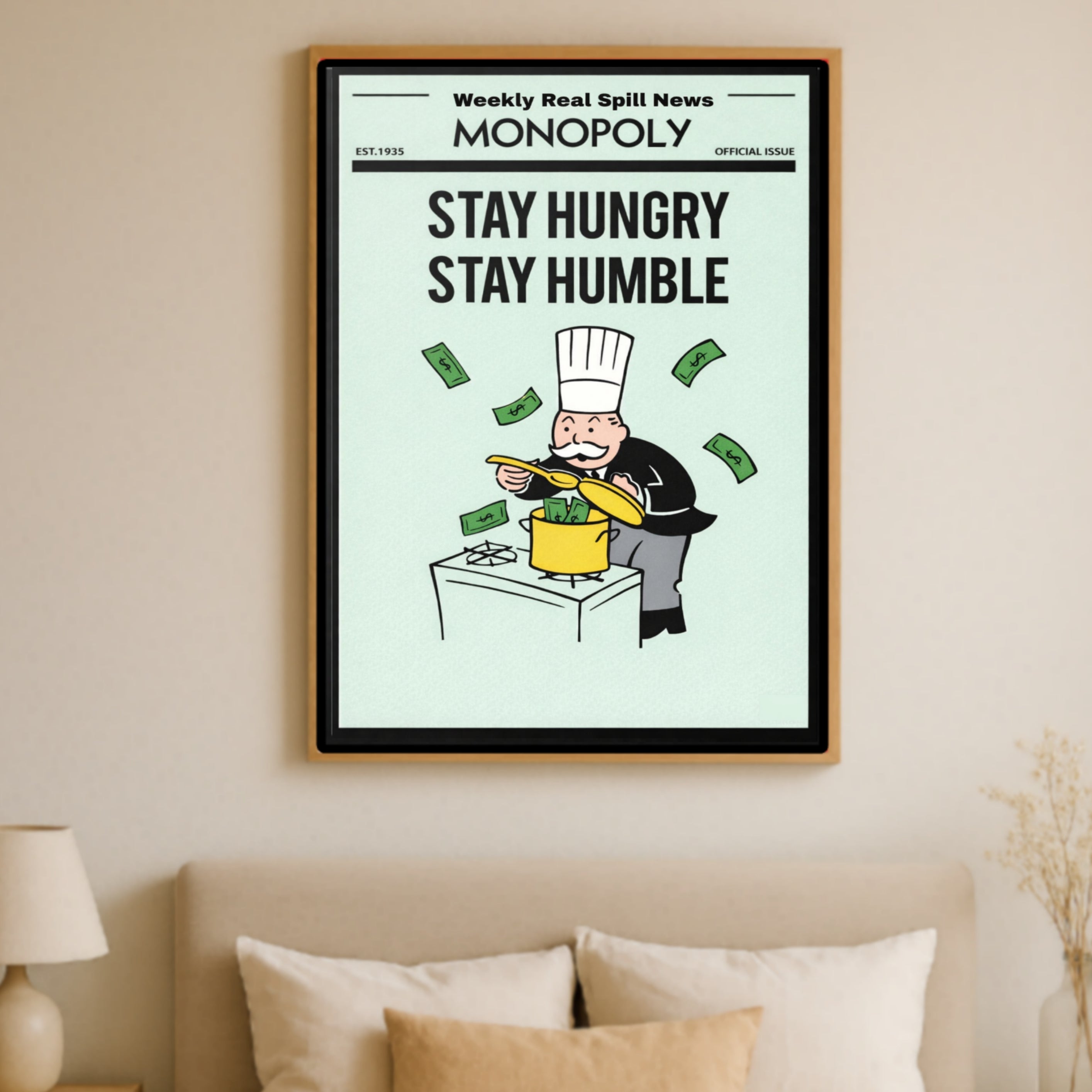 Stay Hungry Stay Humble Motivational Poster – 13x19 Laminated Success Mindset Wall Art