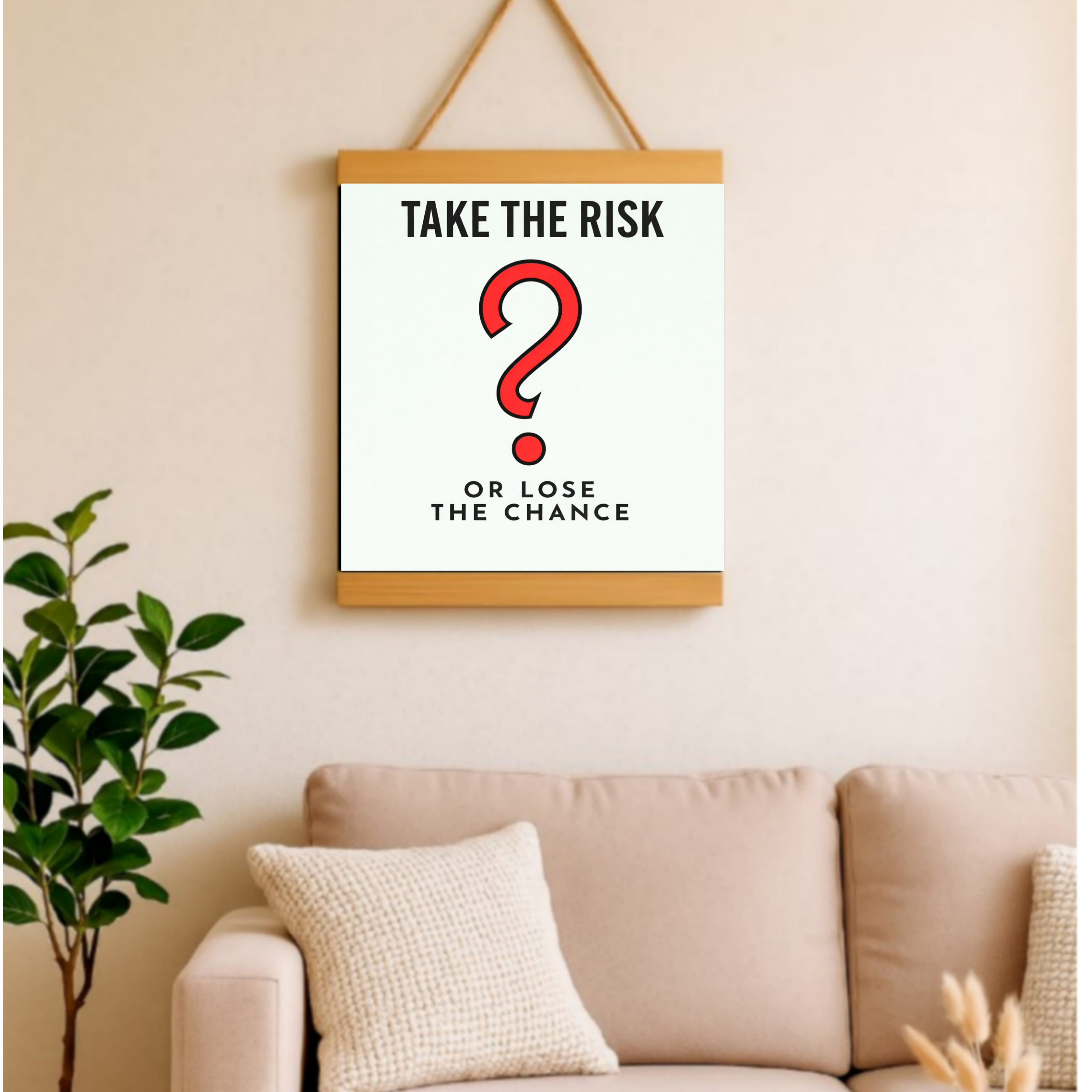 Take the Risk or Lose the Chance Monopoly – Motivational Success Wall Art 13x19in Laminated or Framed