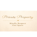 Private Property Sign – Kindly Respect Our Space | Elegant Home Sign | Minimalist Door Decor | Laminated & Durable