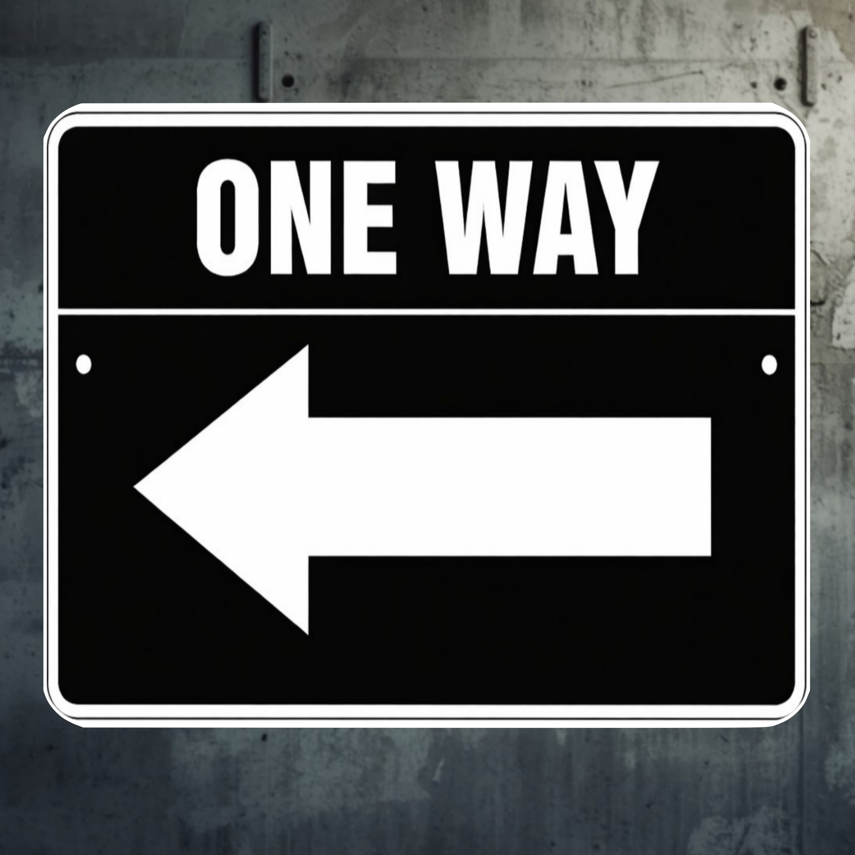 One Way Left Arrow Sign 12x12 – Directional Traffic Sign, Driveway Garage Business Sign, Laminated Aluminum Backing Weather Resistant