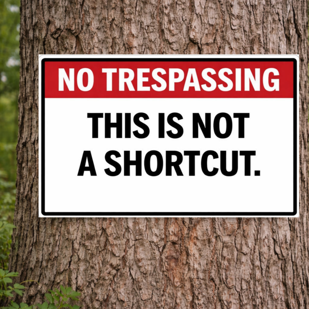 No Trespassing This Is Not A Shortcut Sign 13x19 Laminated Outdoor Warning Sign Private Property Yard Sign Funny Security Sign
