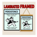 Persistence Motivational Poster – Don’t Give Up Keep Going | Success Mindset Wall Art 13x19in