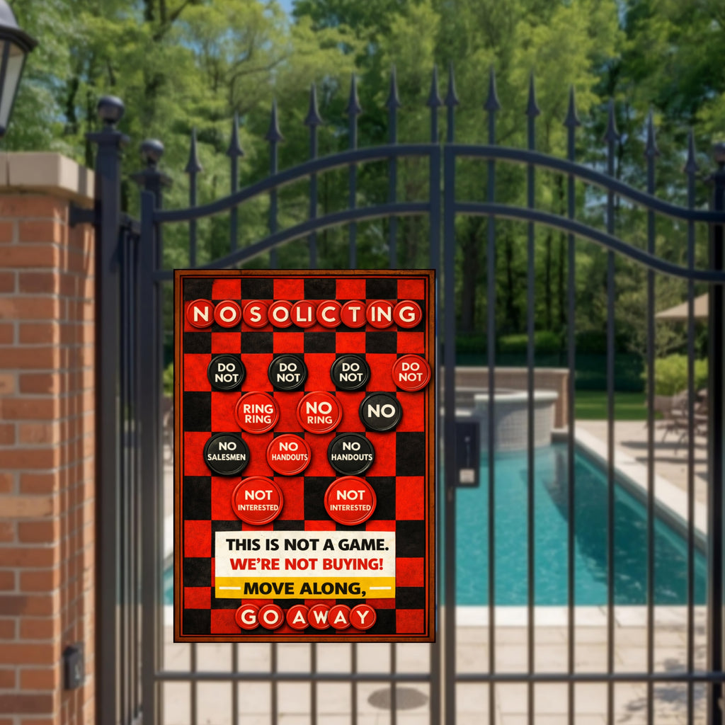 No Trespassing Chess Sign Keep Out Or Pay The Price 13x19 Laminated Warning Sign Unique Strategy Design Home Security Decor