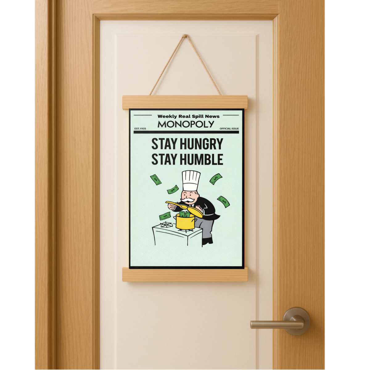 Stay Hungry Stay Humble Motivational Poster – 13x19 Laminated Success Mindset Wall Art