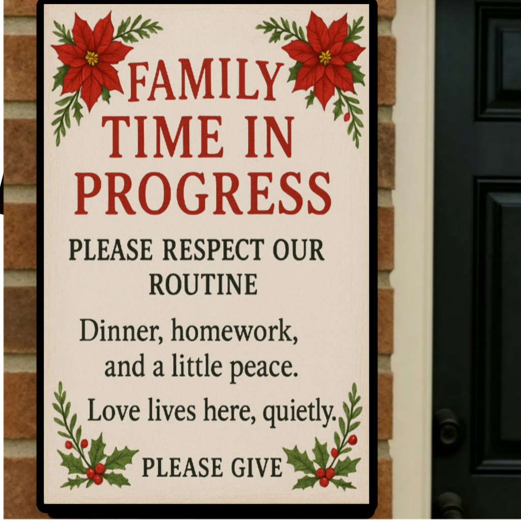 Quiet Home Zone Privacy Sign – Please Respect Our Privacy Door Sign | Home Warning Decor 13x19in Laminated Print