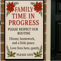 Quiet Home Zone Privacy Sign – Please Respect Our Privacy Door Sign | Home Warning Decor 13x19in Laminated Print