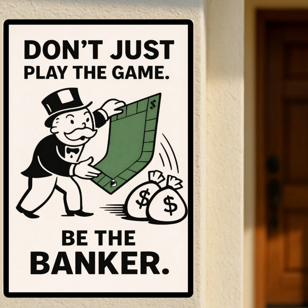 Don’t Just Play the Game Be the Banker Poster – Entrepreneur Motivation Wall Art